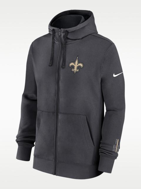 New Orleans Saints Playbook Page Club Men's Nike NFL Full-Zip Hoodie