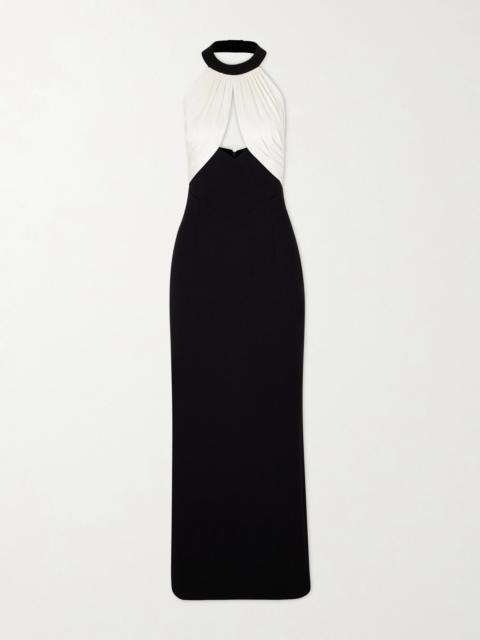 Halterneck Two-tone Gown