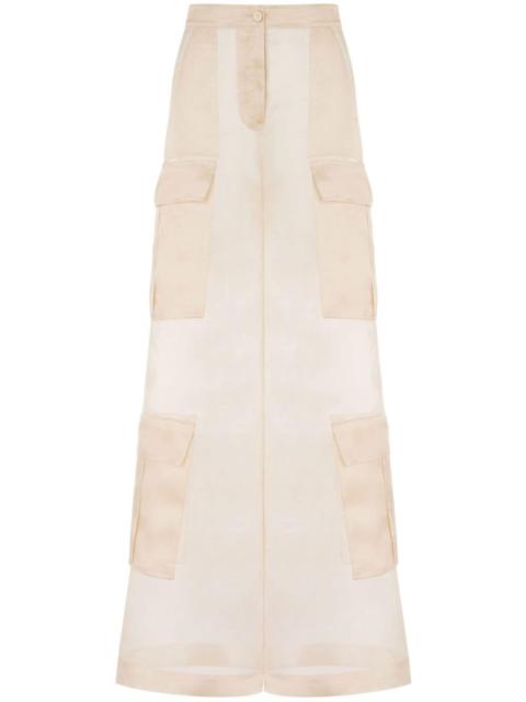 silk wide-leg trousers