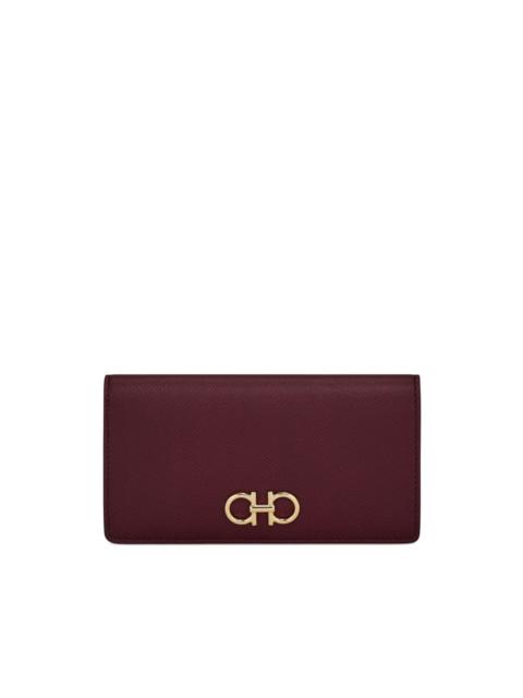 Gancini buckle continental wallet
