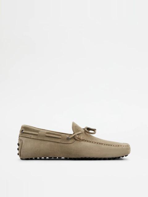 GOMMINO DRIVING SHOES IN SUEDE - BEIGE