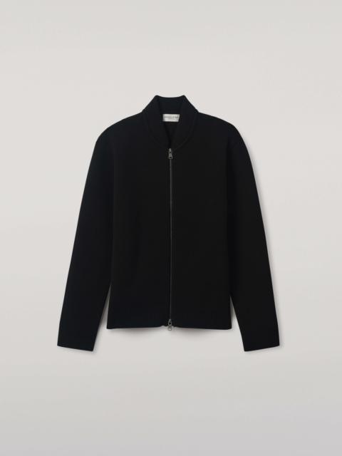 Cashmere Milano Stitch Black Zip Jacket