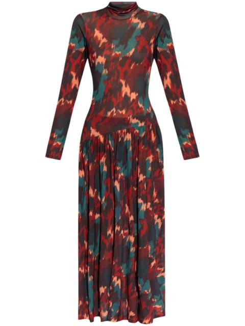 Fernanda graphic-print long-sleeve dress