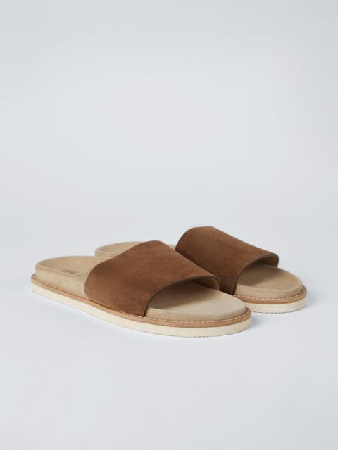 Brunello Cucinelli Suede urban slides | REVERSIBLE