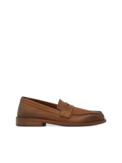 penny leather loafers