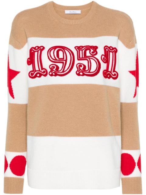 Dirce 1951-motif striped jumper