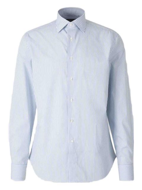 stripe-pattern shirt