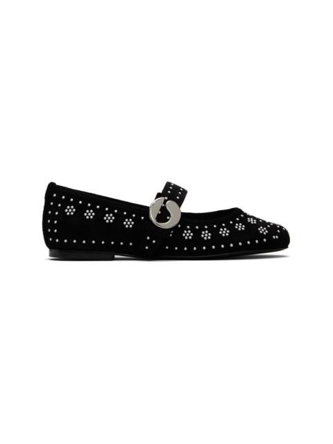 Black Belt Ballerina Flats