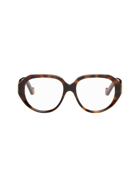 Brown Anagram Geometric Glasses