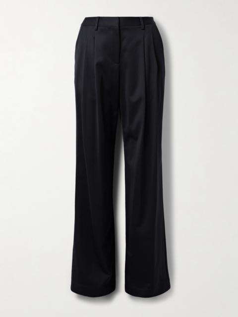 Sullivan Pleated Linen Straight-leg Pants