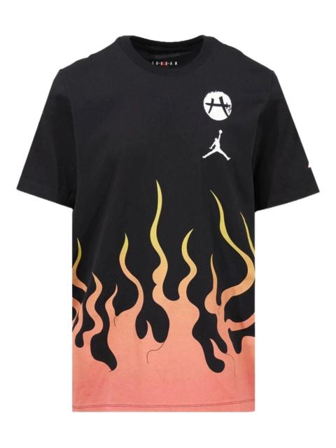 x Rui Hachimura flame-print logo T-shirt