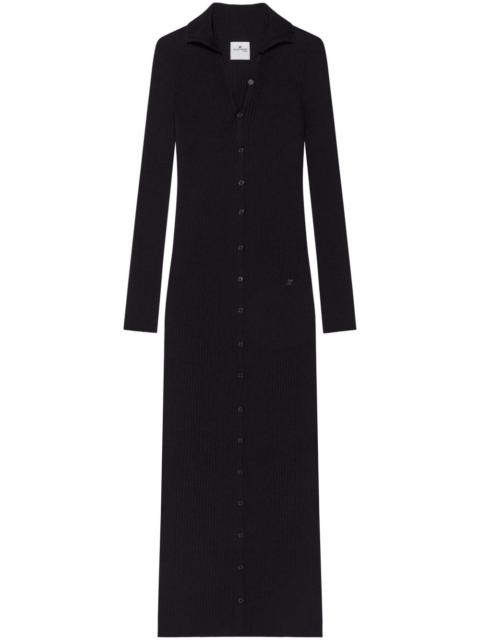 button-down midi dress