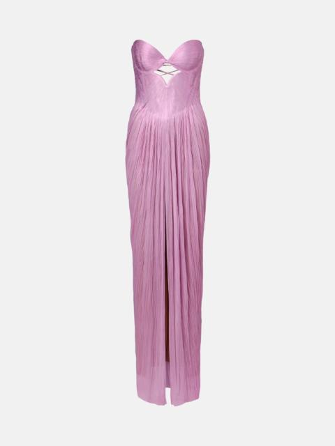 Stephanie silk tulle bustier gown