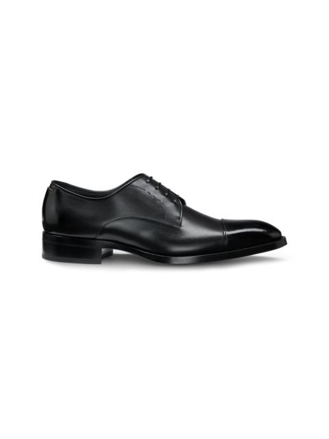 LEATHER DERBY SHOES WITH CAP TOE