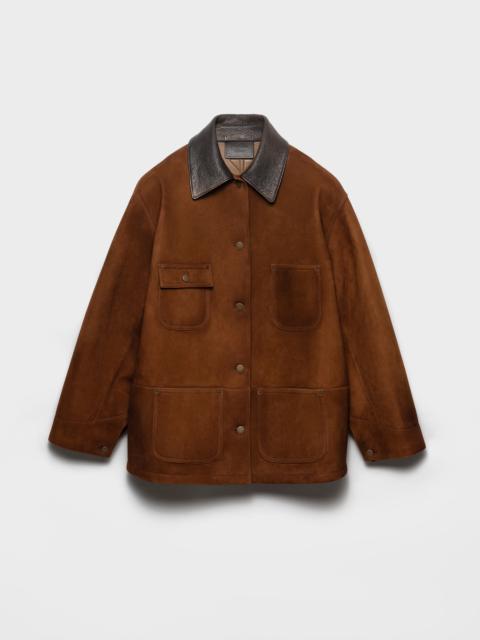 Suede caban jacket