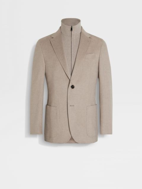 LIGHT TAUPE OASI CASHMERE JACKET