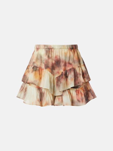 Jocadia printed ruffled cotton skort