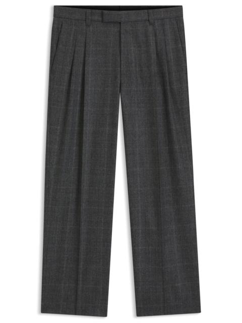 RELAXED-FIT TROUSERS IN CHECKED STRETCH WOOL