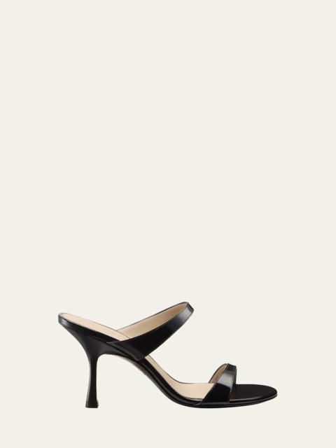 Nudist Patent Leather Dual-Strap Sandals