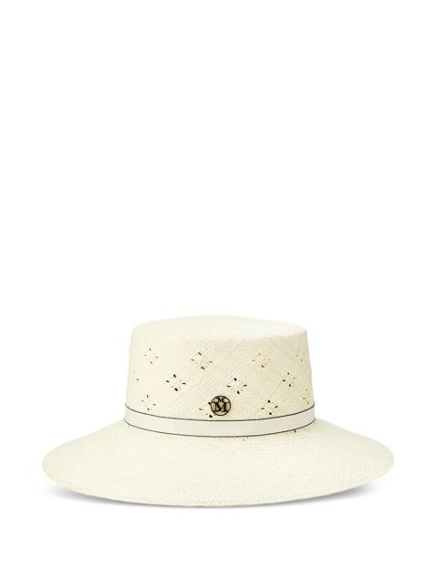 Maison Michel Ludi Perforated Ribbon-detailed Hat