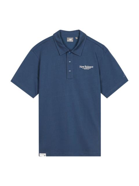 New Balance Sport Lifestyle Polo Tee 'Blue' 5FD24193-NV