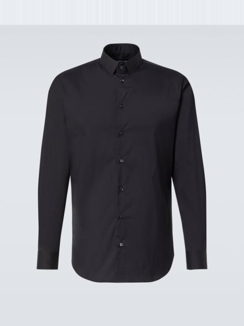 Cotton-blend poplin shirt