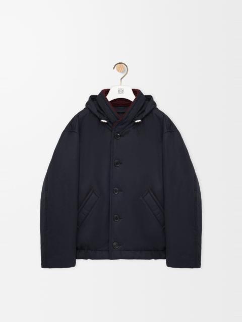 Padded jacket in technical cotton