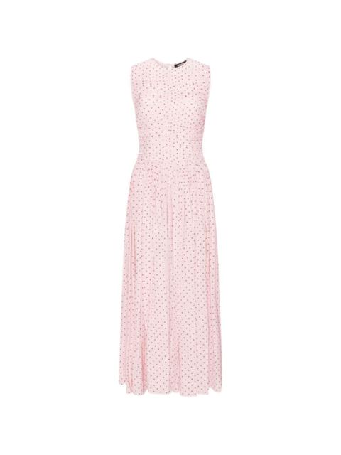 ruched maxi dress
