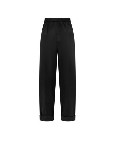 SILK DUCHESSE BOYFRIEND FIT TAILORED PANTS