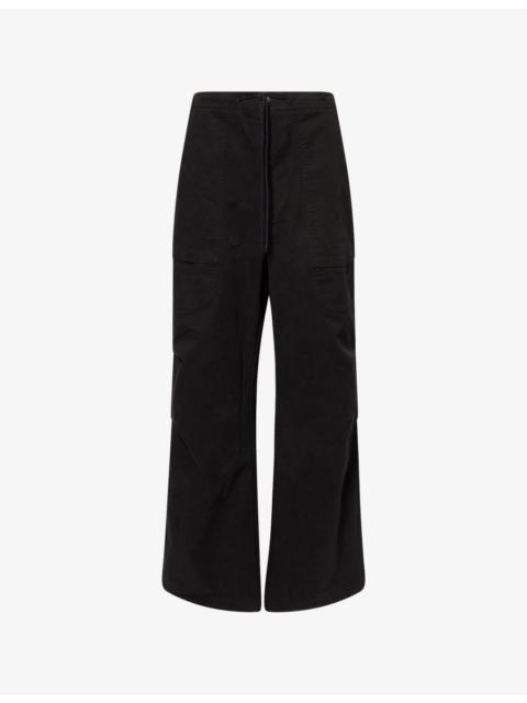 Barren Wide-Leg Cotton Cargo Trousers