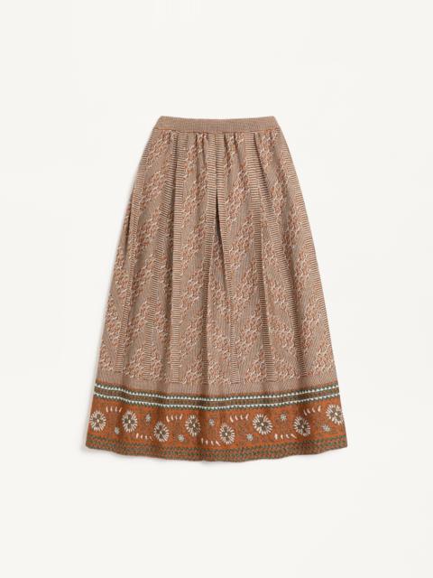 KNITTED SKIRT WITH LUREX JACQUARD PATTERN