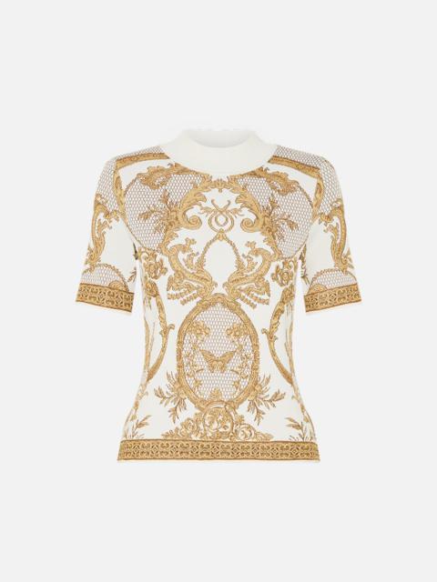 CAP SLEEVE MOCK NECK KNIT TOP