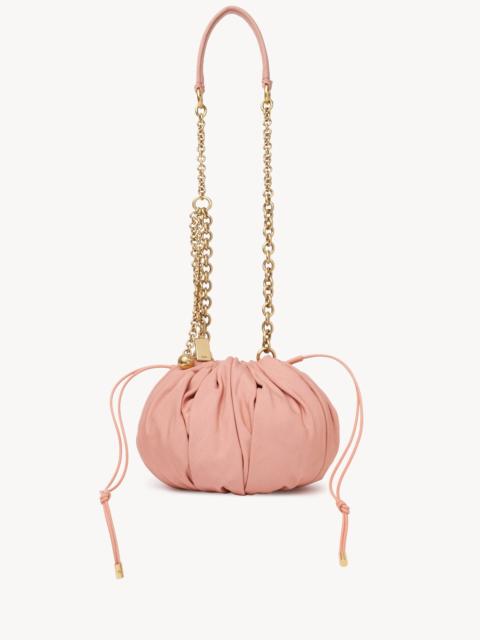 CHLOÉ PLISSÉ SHOULDER BAG WITH CHAIN IN NYLON