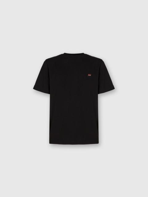 Crew Neck T-Shirt in Cotton with Embroidery and Logo