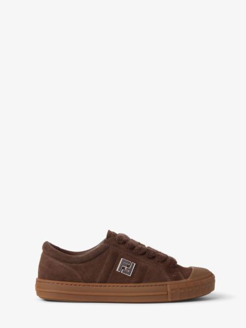 Domino sneakers Brown suede low-tops