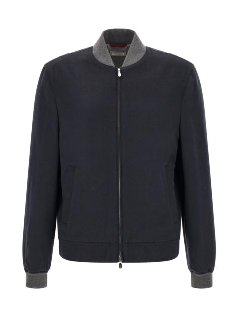 Light Flannel Bomber Jacket