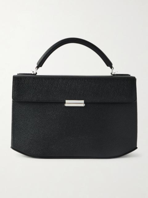 Clip Textured-leather Shoulder Bag