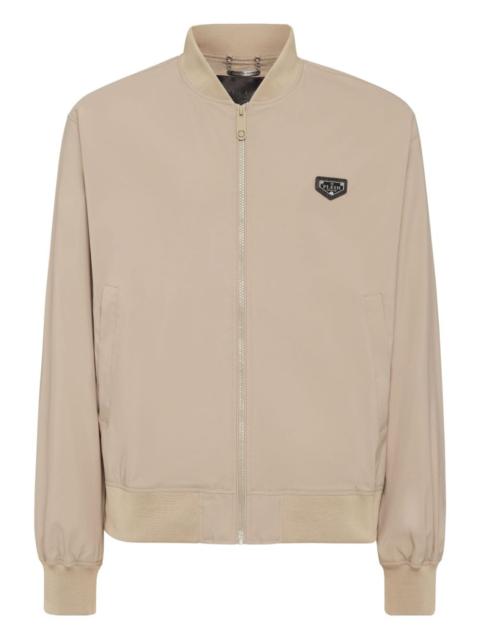 logo-patch bomber jacket