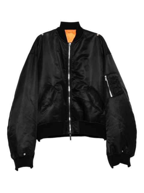 zipped bomber jacket
