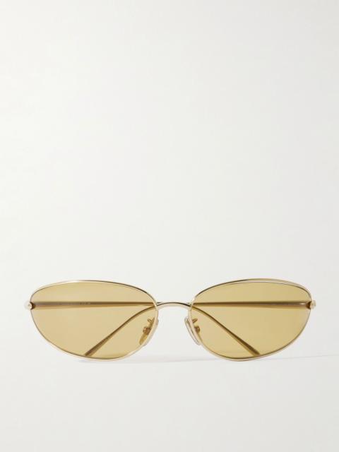 Oval-frame gold-tone sunglasses Gold