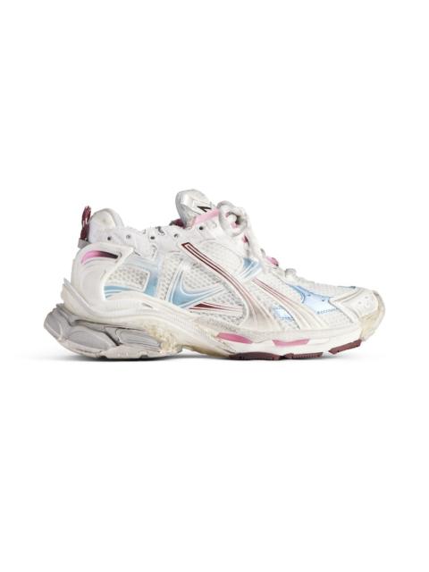 Women's Runner Gradient Sneaker  in White/brown/blue/pink/grey