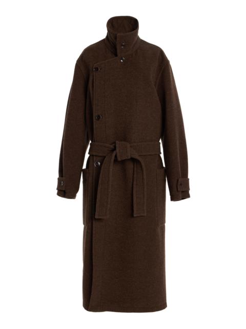 Wool Wrap Coat brown