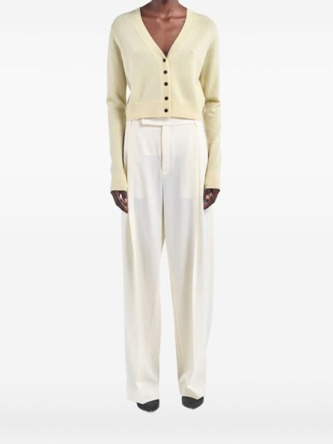 Shrunken V-neck cardigan