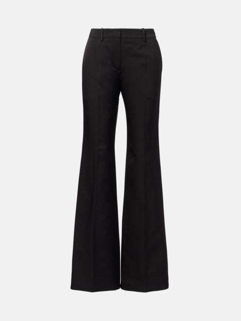 Cotton and silk flared pants