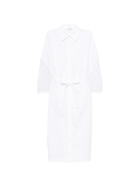 tie-waist midi dress