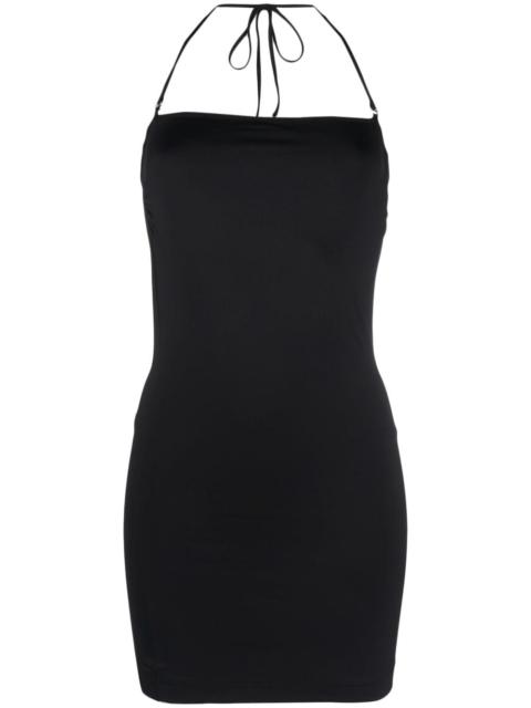 sleeveless halterneck minidress