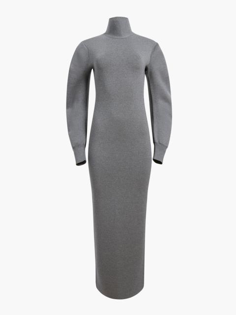 Storm Turtleneck Merino-Blend Maxi Dress grey
