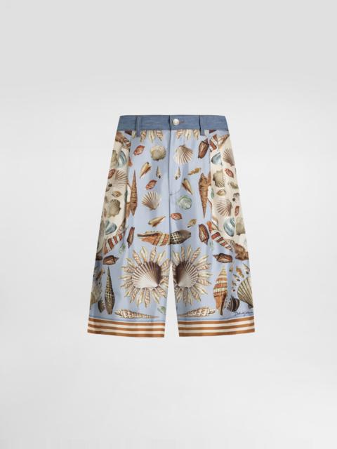 Denim bermuda shorts