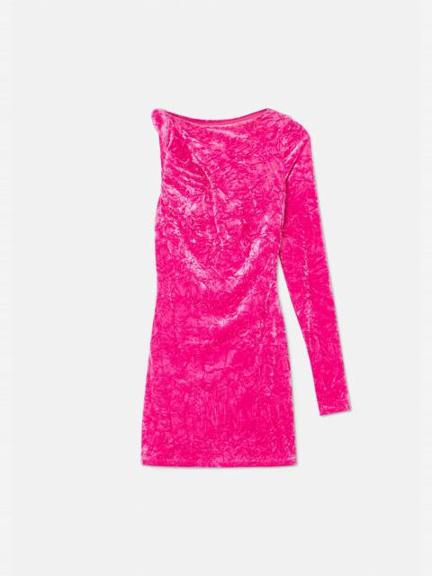 Rolled Velvet Mini Dress