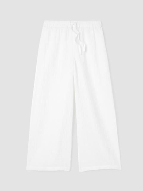 Organic Cotton Lofty Gauze Wide-Leg Pant